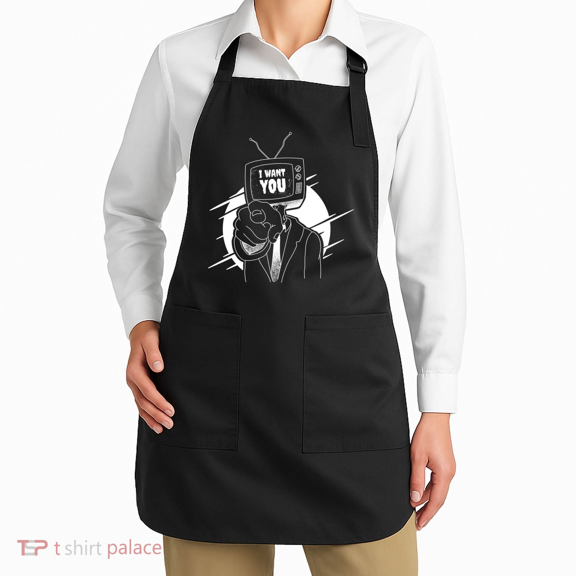I Want You Television Retro Funny Apron