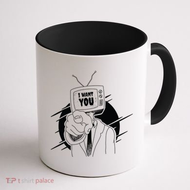 I Want You Television Retro Funny Coffee Mug back