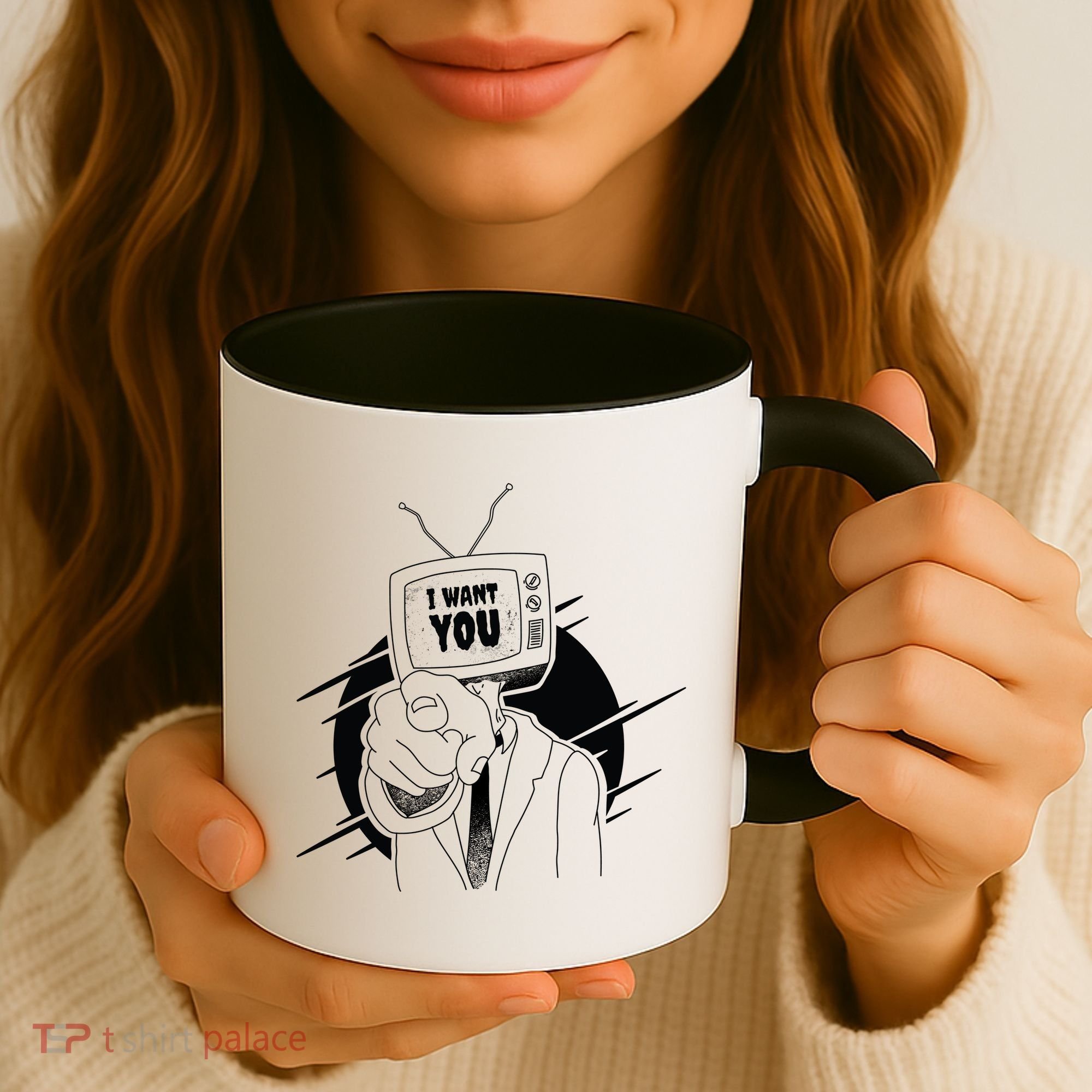 I Want You Television Retro Funny Coffee Mug