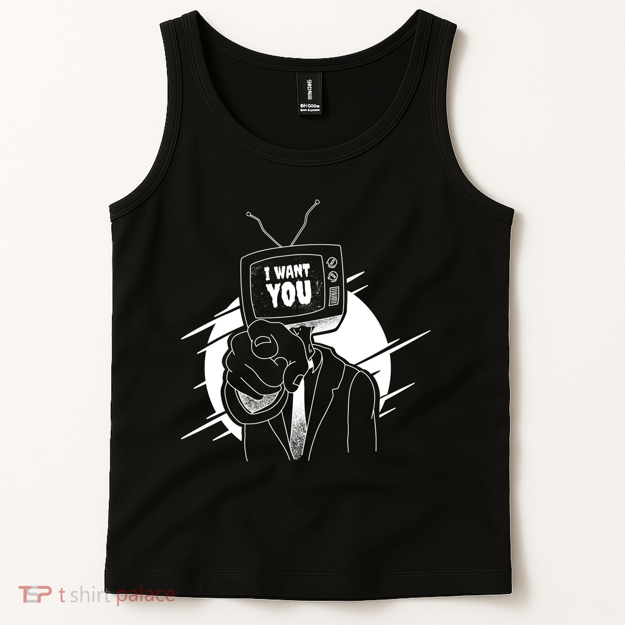 I Want You Television Retro Funny Tank Top