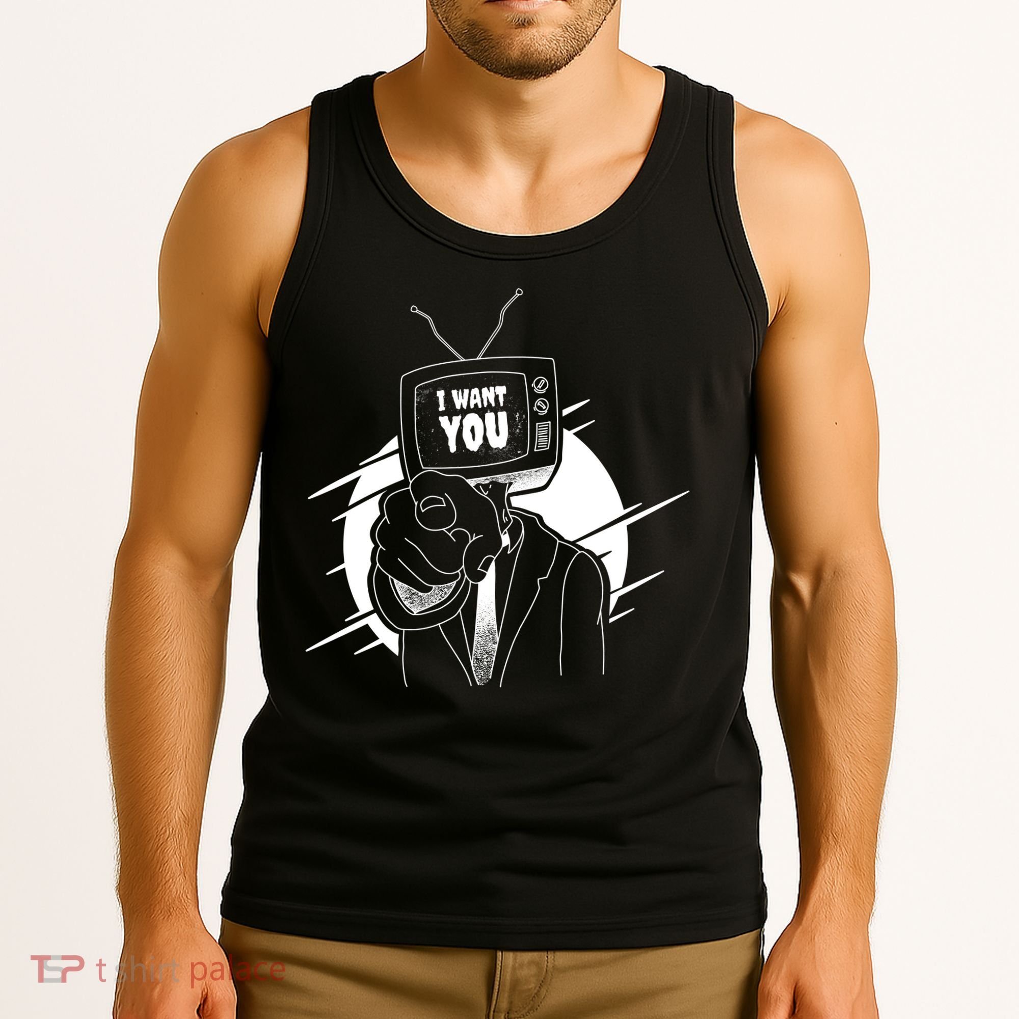 I Want You Television Retro Funny Tank Top