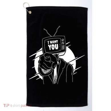 I Want You Television Retro Funny Golf Towel