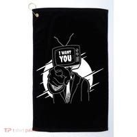 I Want You Television Retro Funny Golf Towel thumb 0