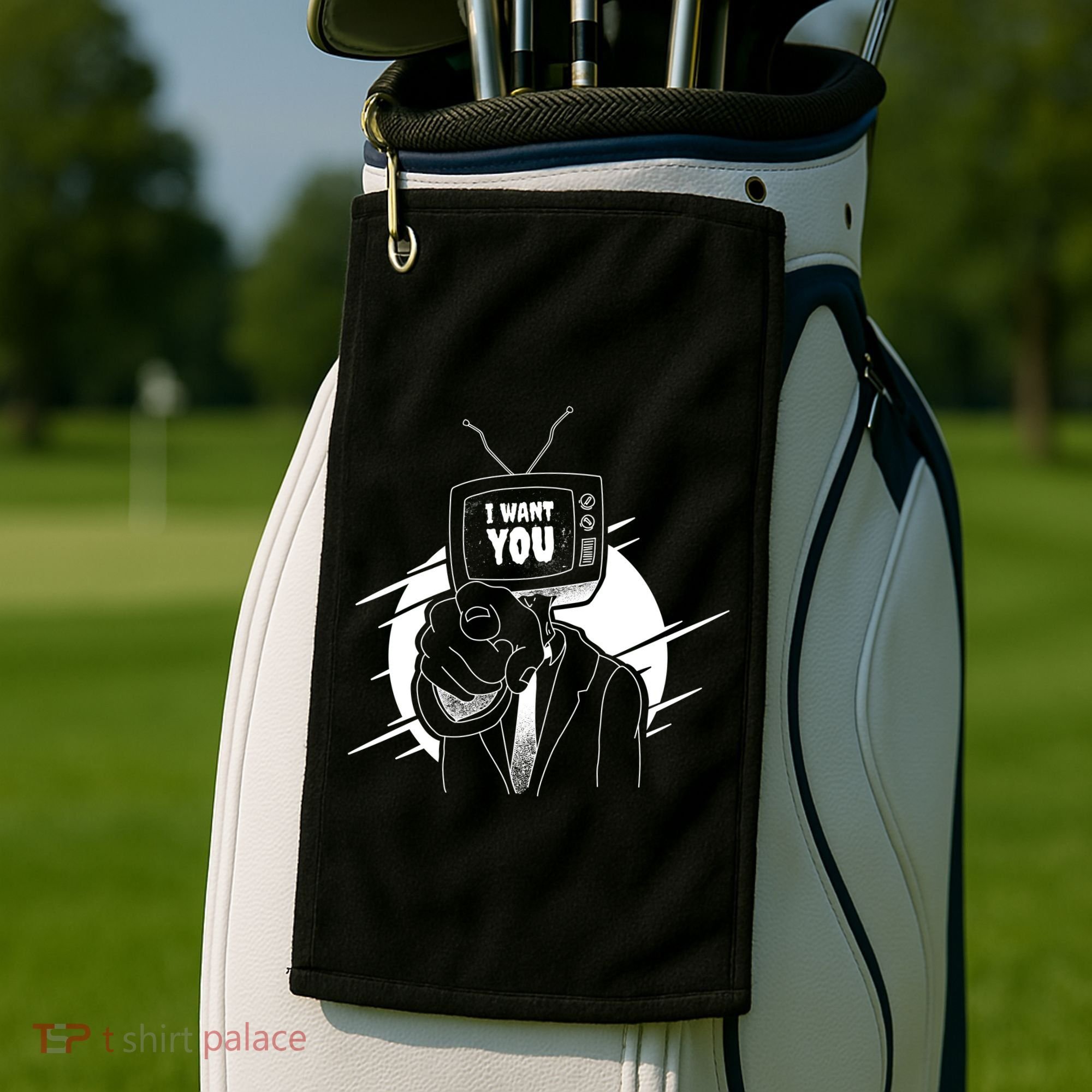 I Want You Television Retro Funny Golf Towel