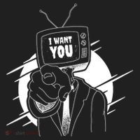 I Want You Television Retro Funny Golf Towel thumb 3