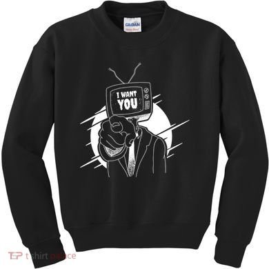 I Want You Television Retro Funny Kids Sweatshirt