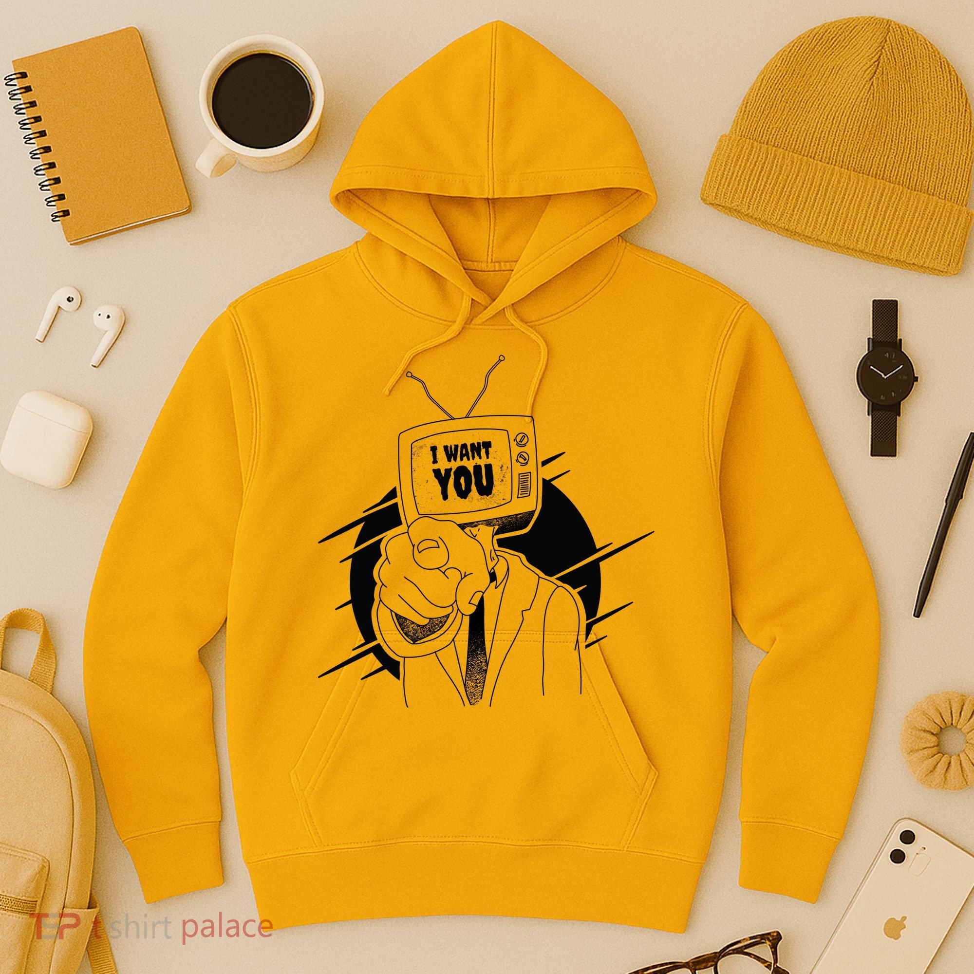 I Want You Television Retro Funny Hoodie
