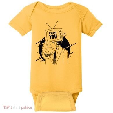 I Want You Television Retro Funny Baby Bodysuit