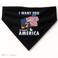 I Want You To Party America USA-Made Doggie Bandana thumb 0