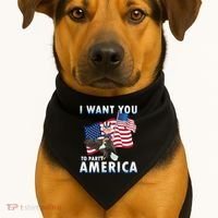 I Want You To Party America USA-Made Doggie Bandana thumb 1