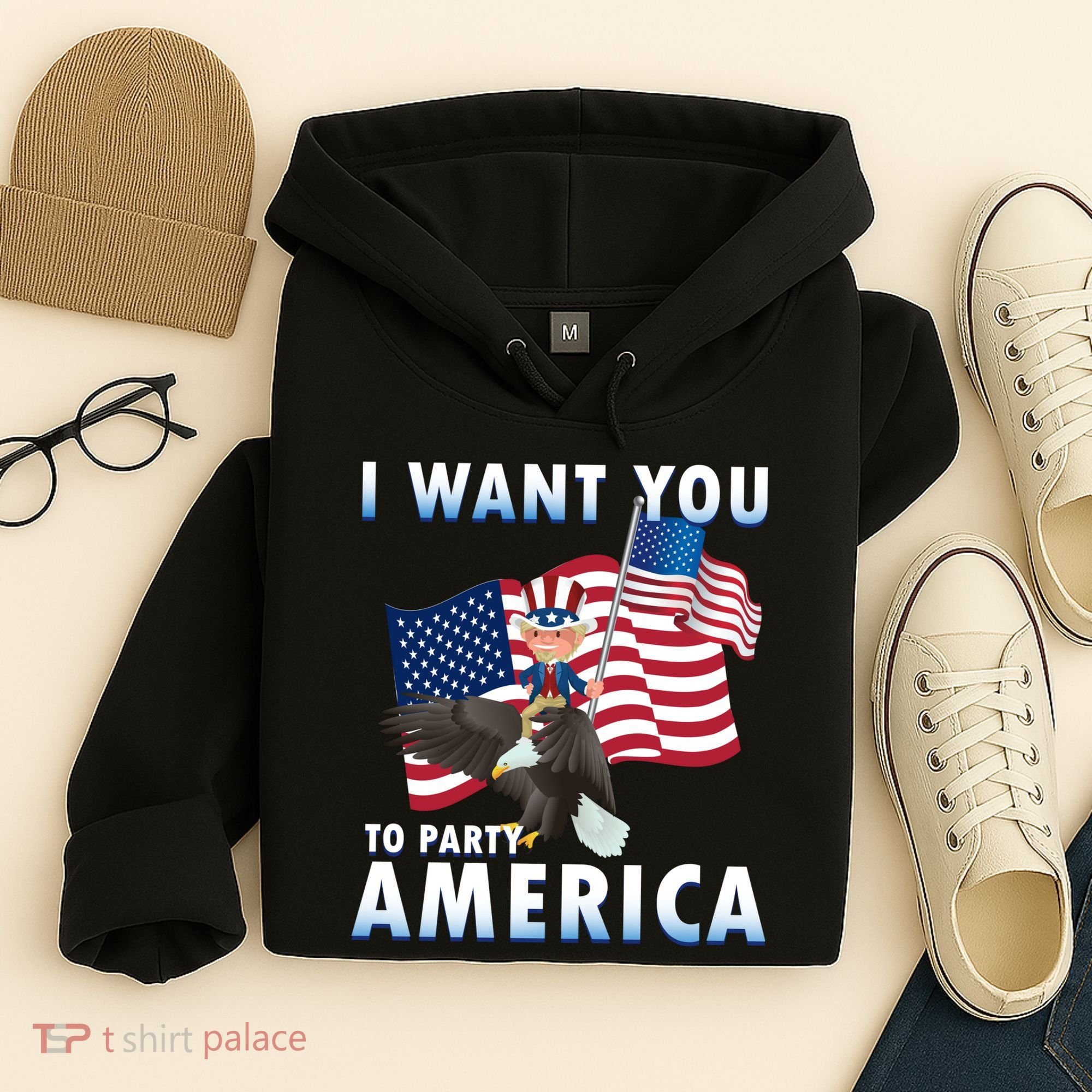 I Want You To Party America Hoodie