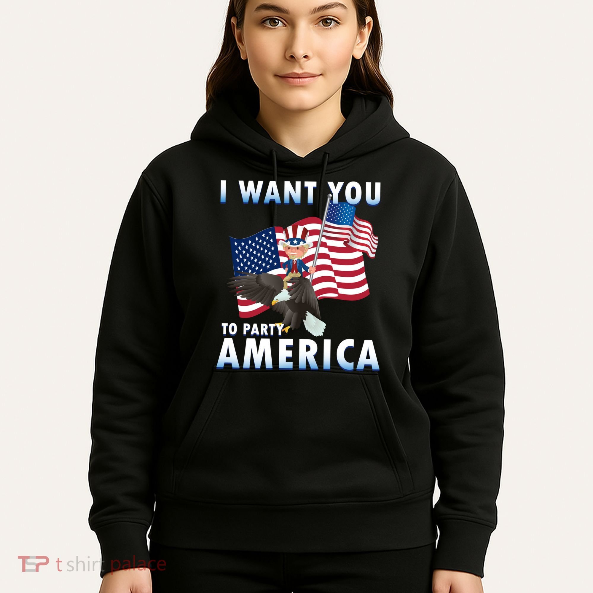 I Want You To Party America Hoodie