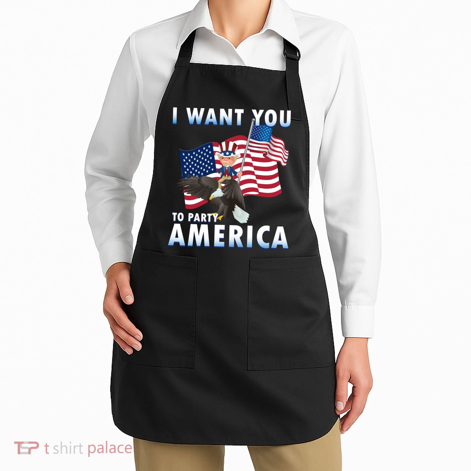 I Want You To Party America Apron