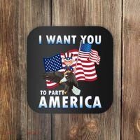 I Want You To Party America Coaster thumb 0