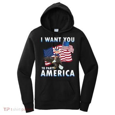 I Want You To Party America Women's Hoodie