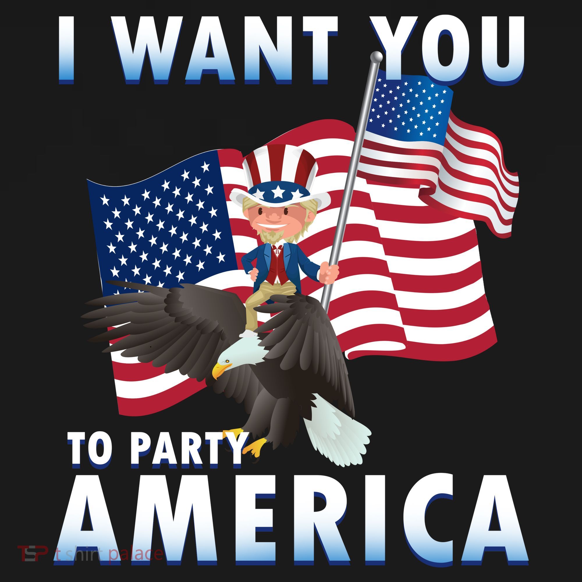 I Want You To Party America Women's Hoodie
