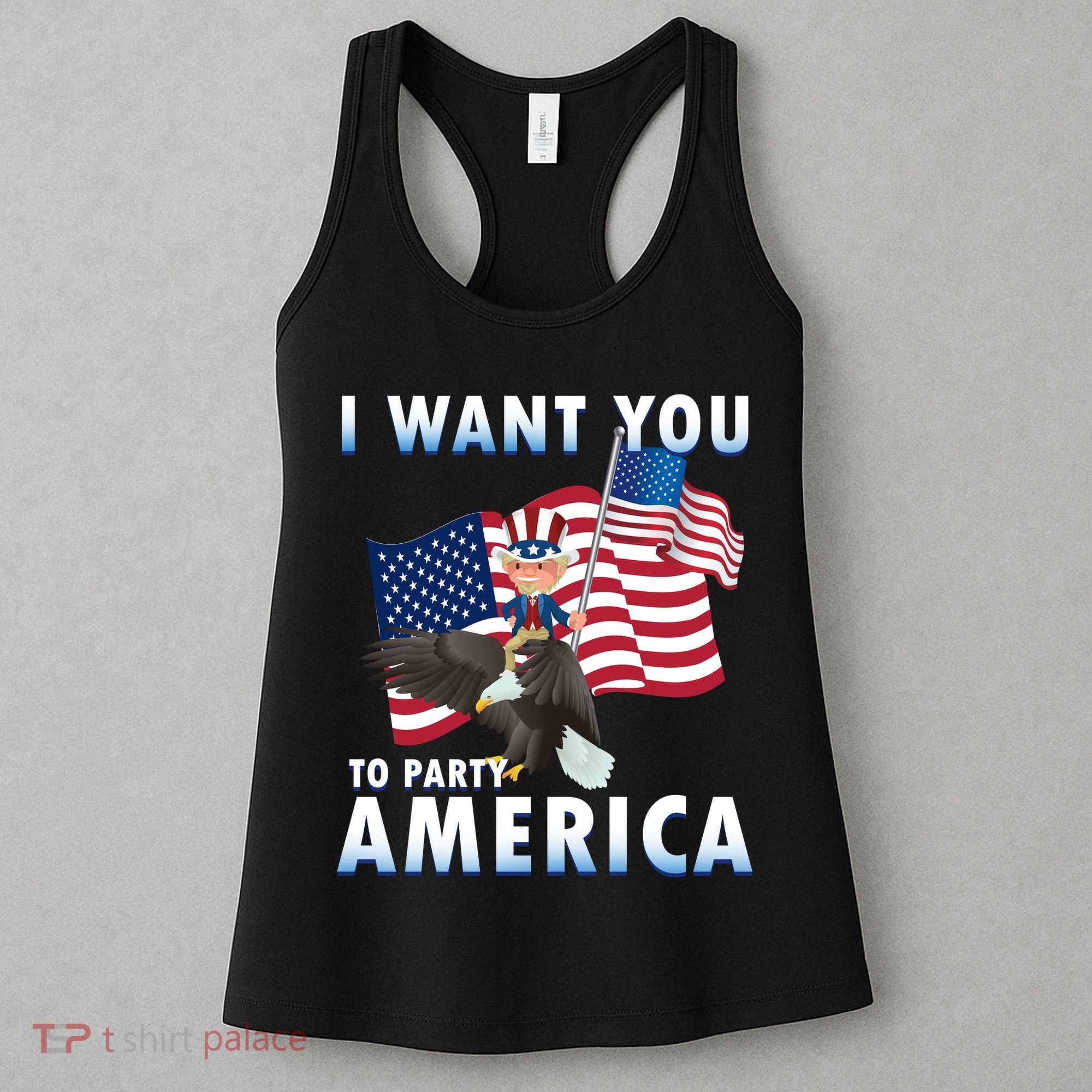 I Want You To Party America Women's Tank Top