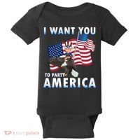 I Want You To Party America Baby Bodysuit thumb 0