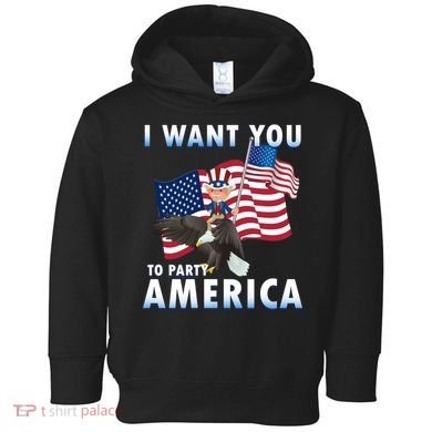I Want You To Party America Toddler Hoodie
