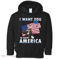 I Want You To Party America Toddler Hoodie thumb 0