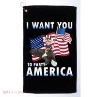 I Want You To Party America Golf Towel thumb 0