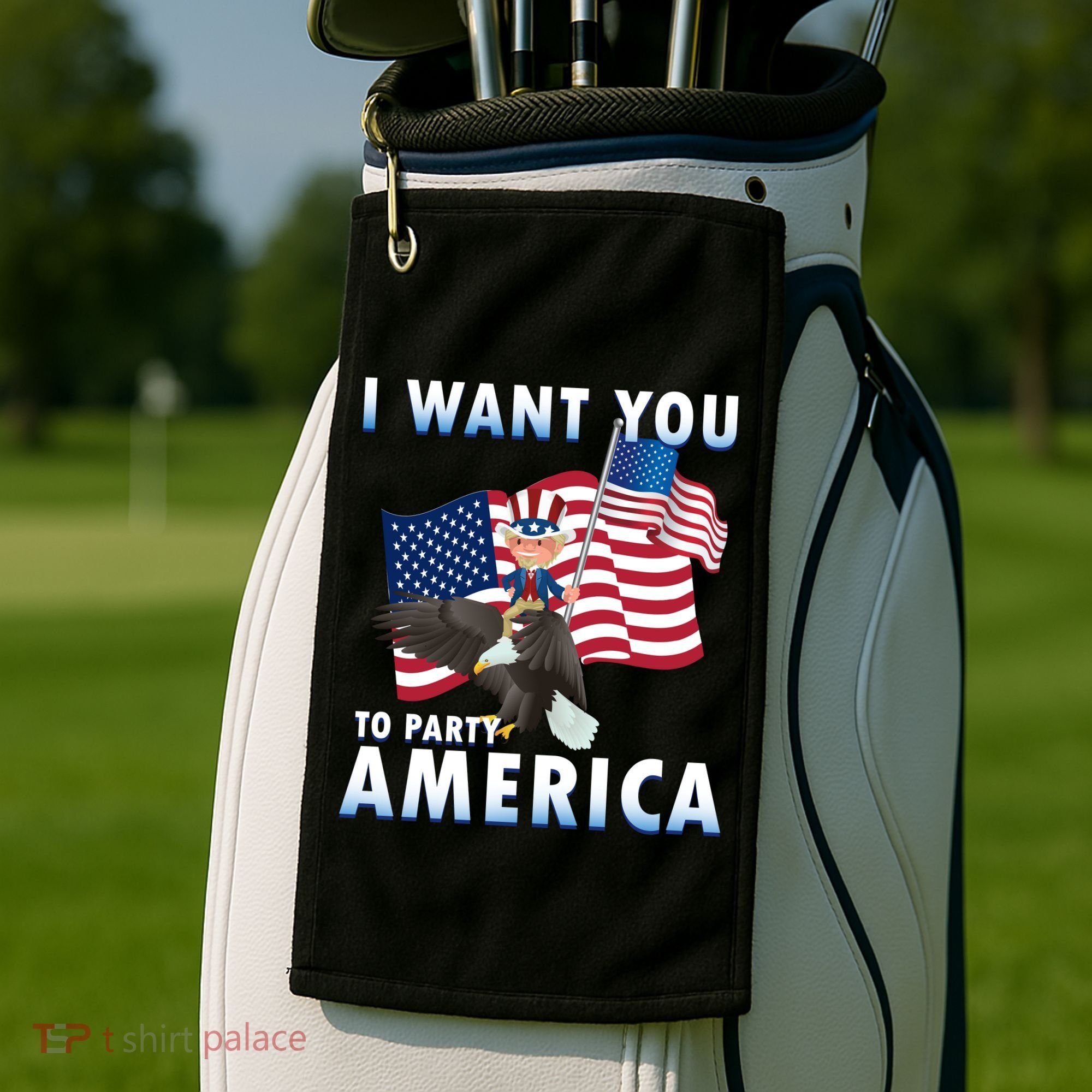 I Want You To Party America Golf Towel
