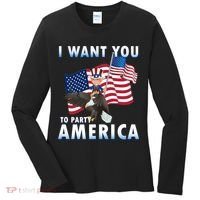 I Want You To Party America Women's Long Sleeve Shirt thumb 0