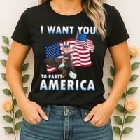 I Want You To Party America Women's T-Shirt thumb 2