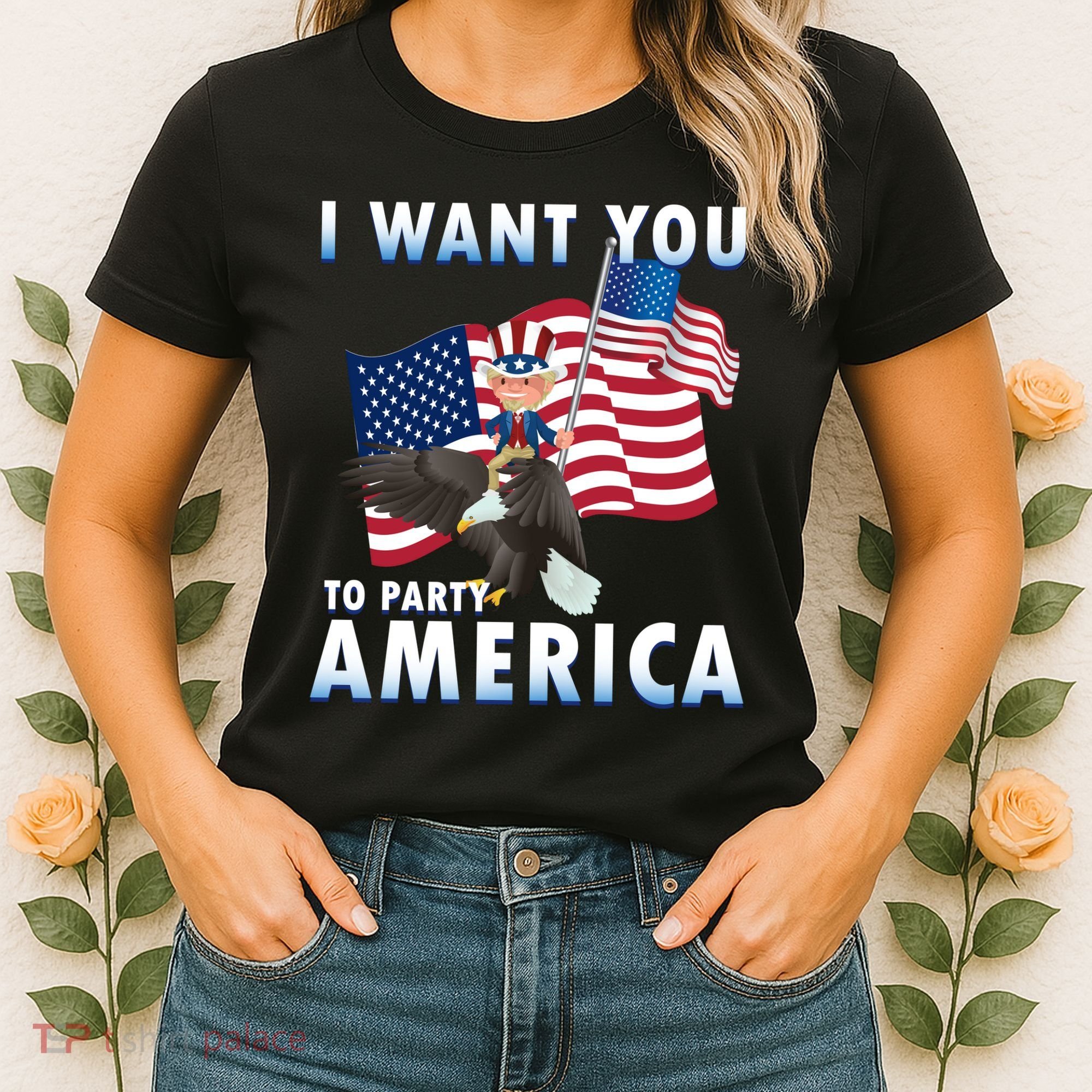 I Want You To Party America Women's T-Shirt