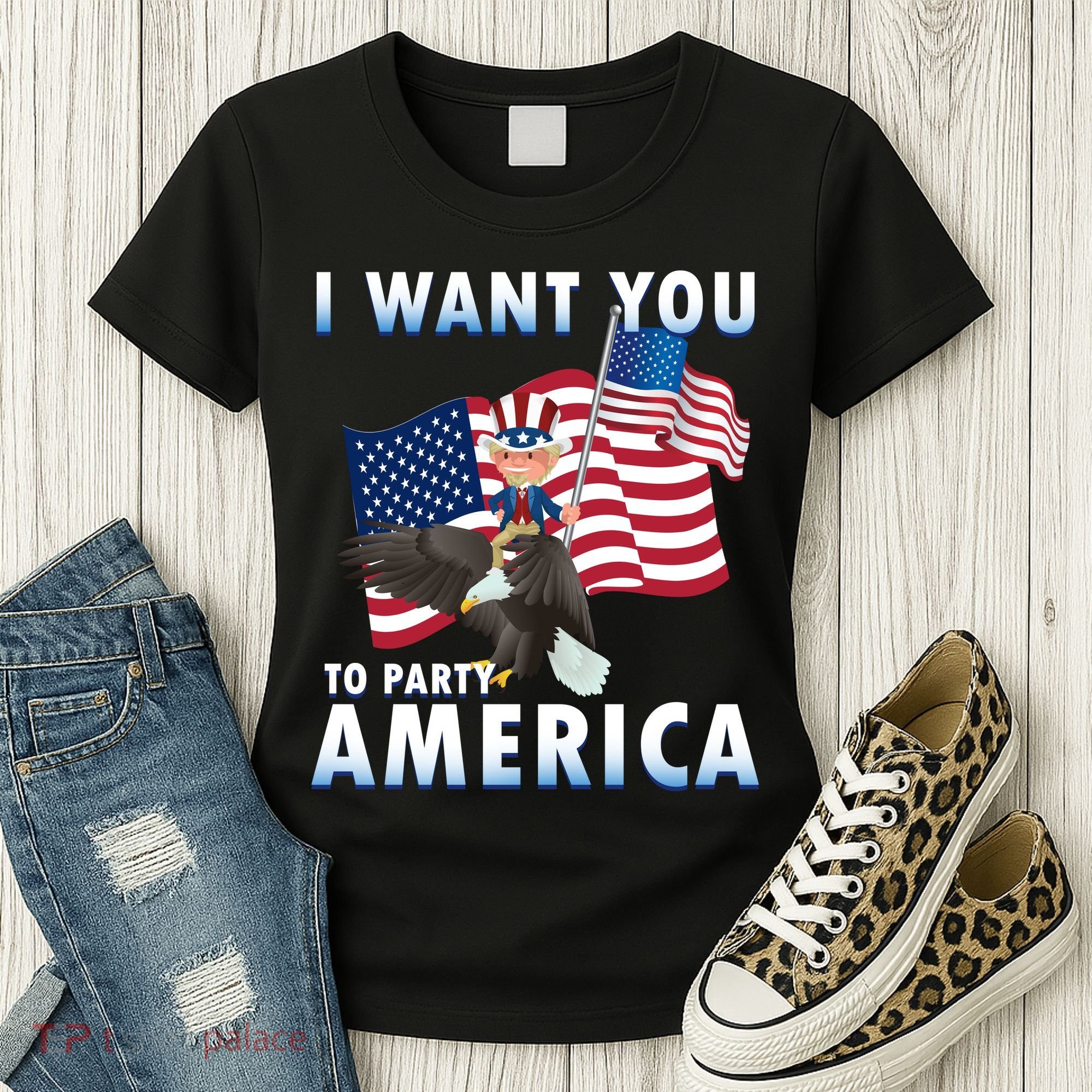 I Want You To Party America Women's T-Shirt