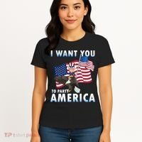 I Want You To Party America Women's T-Shirt thumb 4