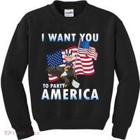 I Want You To Party America Kids Sweatshirt thumb 0