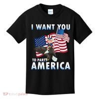 I Want You To Party America Kids T-Shirt thumb 0