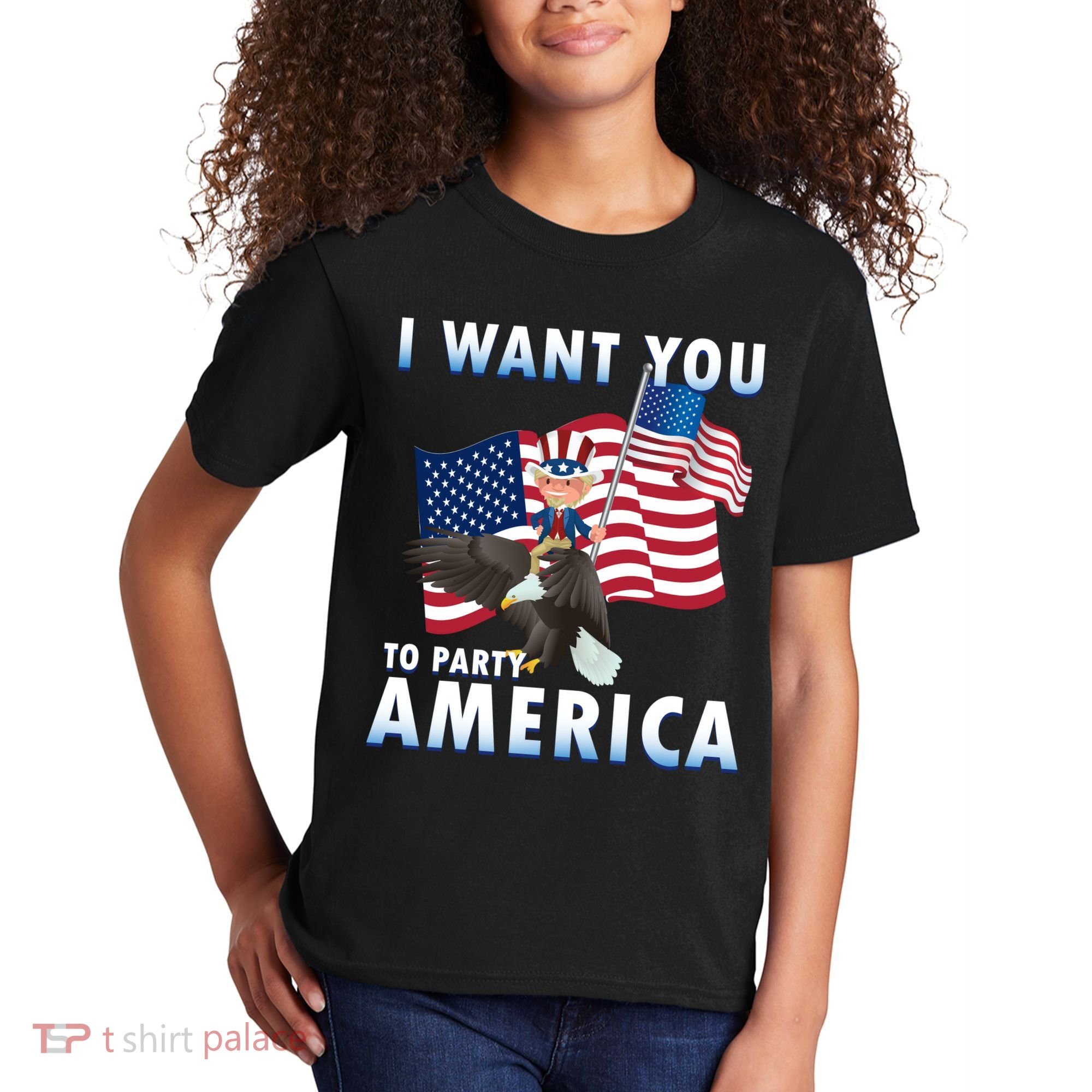 I Want You To Party America Kids T-Shirt