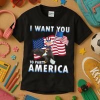 I Want You To Party America Kids T-Shirt thumb 3