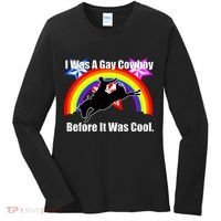 I Was A Gay Cowboy Before It Was Cool Women's Long Sleeve Shirt thumb 0