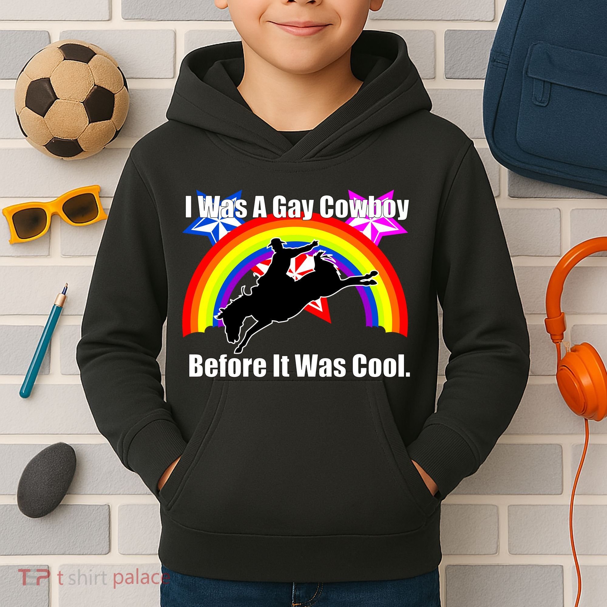 I Was A Gay Cowboy Before It Was Cool Kids Hoodie