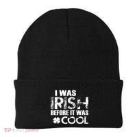 I Was Irish Before It Was Cool Funny Beanie thumb 0