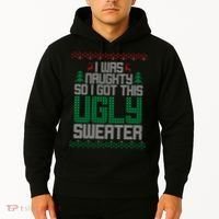 I Was Naughty So I Got This Ugly Christmas Sweater Hoodie thumb 2