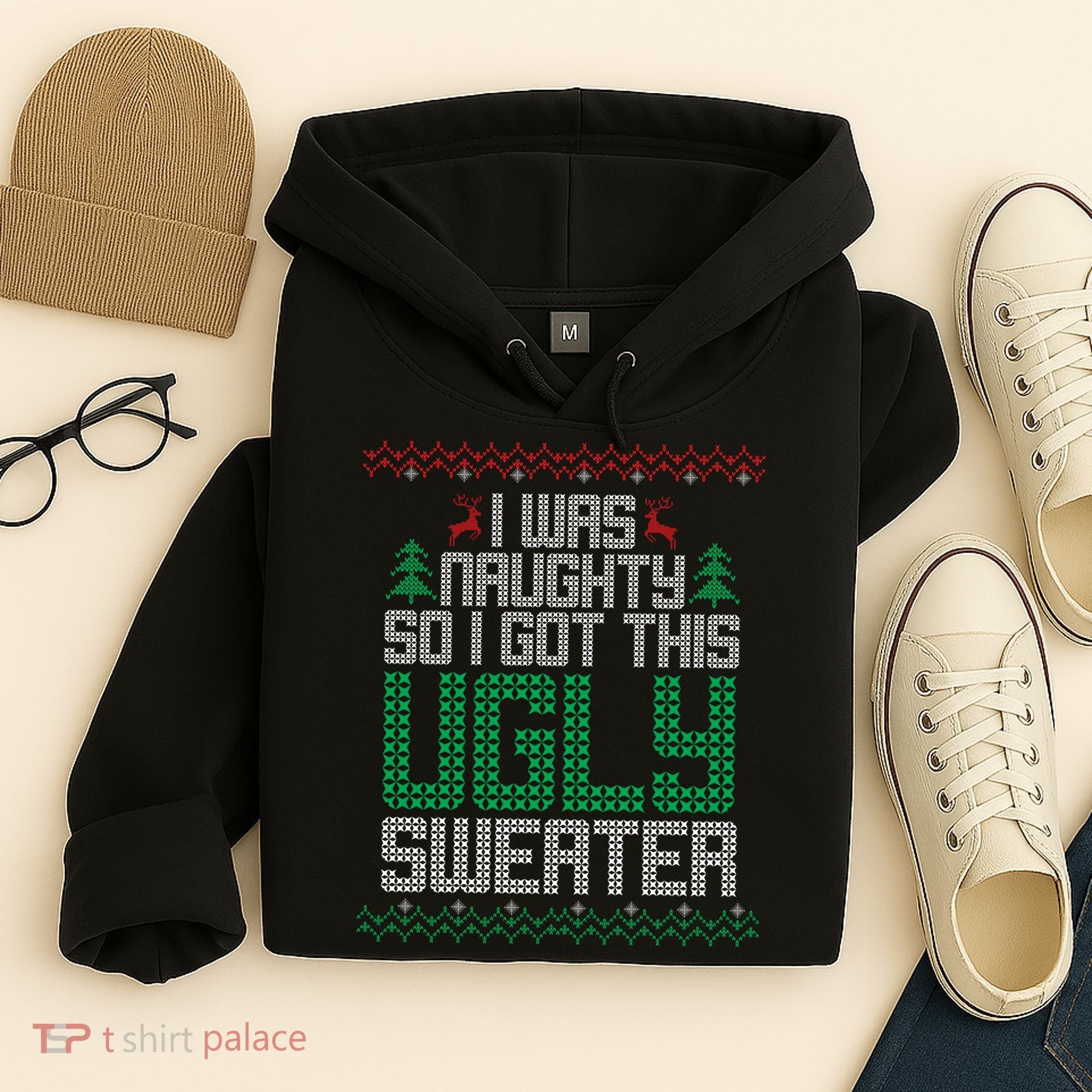 I Was Naughty So I Got This Ugly Christmas Sweater Hoodie