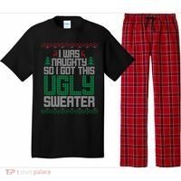 I Was Naughty So I Got This Ugly Christmas Sweater Pajama Set thumb 0