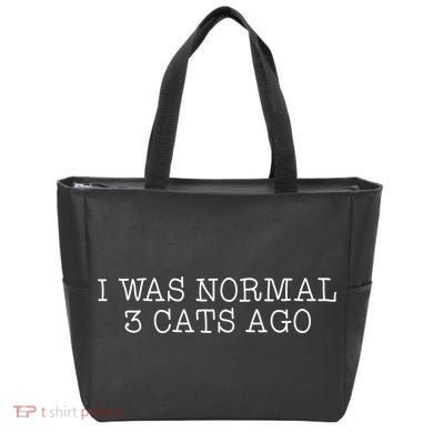 I Was Normal 3 Cats Ago Tote Bag