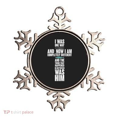 I Was One Way And Now I Am Completely Different Cross Ornament