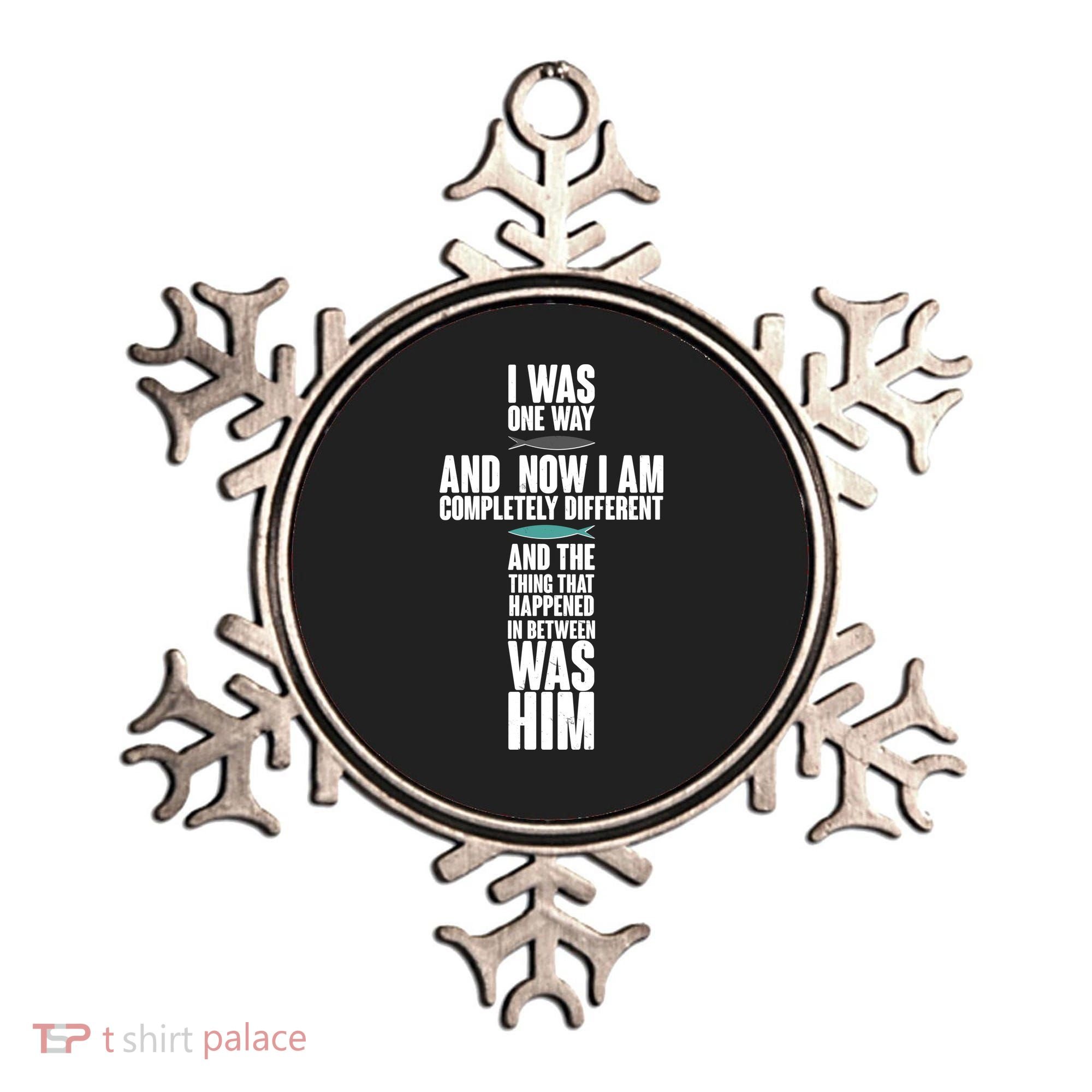 I Was One Way And Now I Am Completely Different Cross Ornament