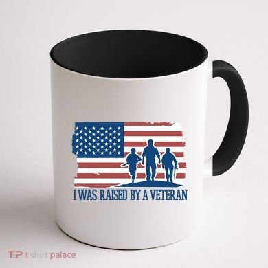 I Was Raised By A Veteran Coffee Mug back