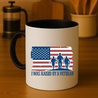 I Was Raised By A Veteran Coffee Mug thumb 4