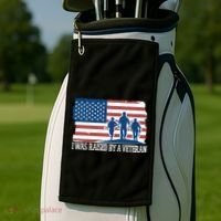 I Was Raised By A Veteran Golf Towel thumb 2