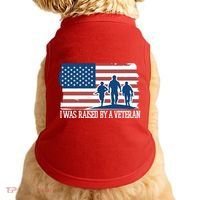 I Was Raised By A Veteran Doggie Tank thumb 0