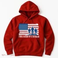 I Was Raised By A Veteran Hoodie thumb 0