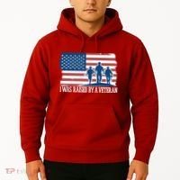 I Was Raised By A Veteran Hoodie thumb 2